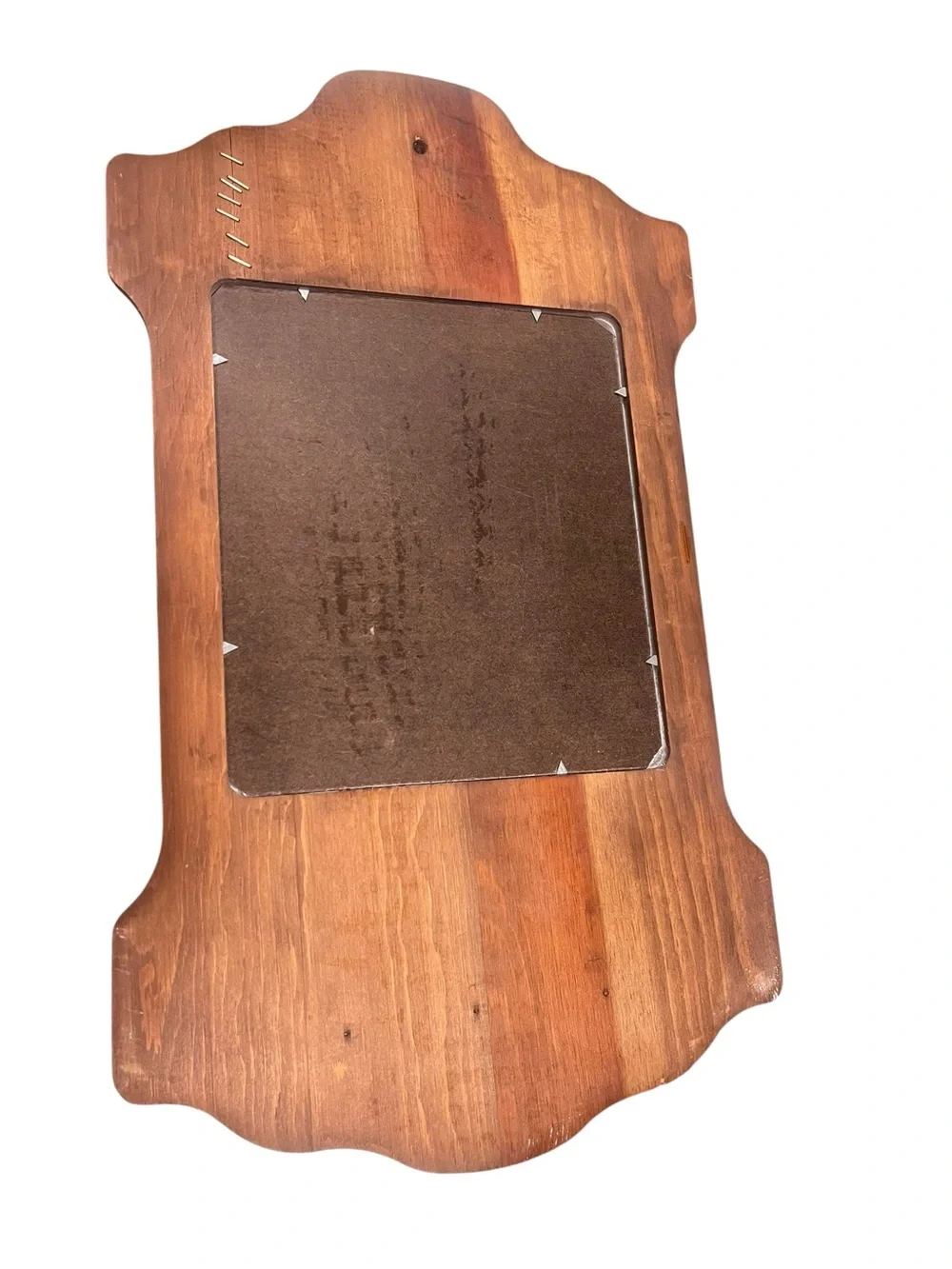 Vintage Handmade Wooden Chalkboard/ Message Board Carved Scroll Cabin